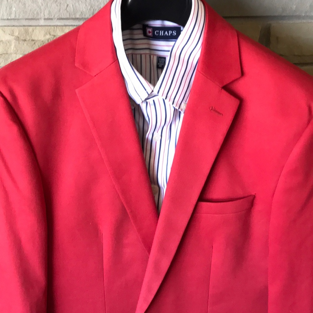 M 151 Macy’s Red Blazer, Size L NWT